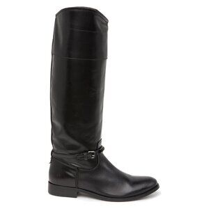 $400 FRYE Melissa Seam Tall BUCKLE KNEE Boot BLACK LEATHER 8 (MG31)